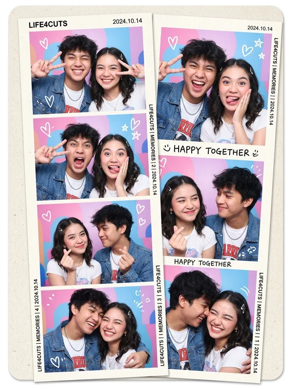 Contoh Photobox Y2K di Gemini AI