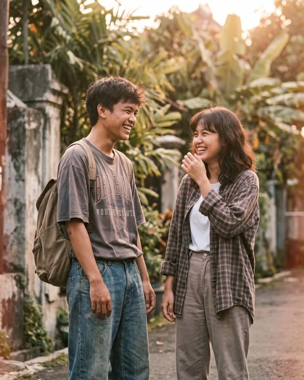 Contoh Retro 90s di Gemini AI
